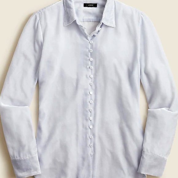 J. Crew Velvet Top Covered-button detail - Picture 1 of 1